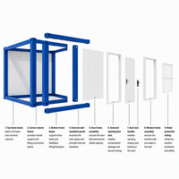 Maison préfabriquée en conteneur, structure en acier, bureau modulaire, cabine portable, maison mobile avec fenêtre et porte, 20 pieds