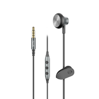 Écouteurs intra-auriculaires filaires Budi 1,2 m avec contrôle mains libres, basses profondes, TWS, pour gaming, unilatéraux, avec micro Type C, compatibles avec les téléphones 15 et 16