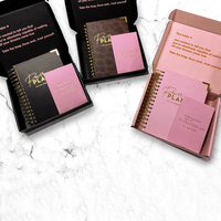 Carnet de Notes/Agenda Rose A5 à Spirale, Personnalisé, Hebdomadaire et Mensuel, pour la Manifestation des Objectifs