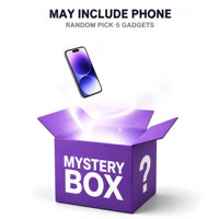 Boîte Mystère Avancée Chanceuse : Électronique Aléatoire 5 Pièces (Montre Connectée, Écouteurs TWS, Caméra, Haut-parleur, etc.) – Peut Contenir un Téléphone Intelligent en Cadeau
