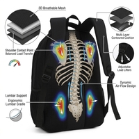 Sac à dos scolaire unisexe moderne Aoking avec logo personnalisé, résistant aux chocs, imperméable, léger, sac de voyage pour ordinateur portable, sac à dos de voyage