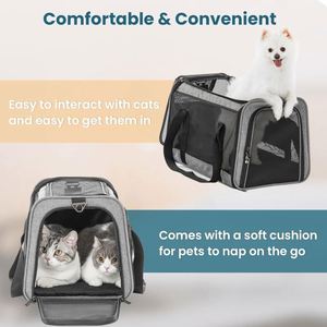 Échantillon Gratuit : Sac de Transport pour Chat et Chien, Approuvé par les Compagnies Aériennes, Sac de Transport Souple et Respirant pour Animaux de Compagnie, avec Bandoulière Réglable et - Product Image 6