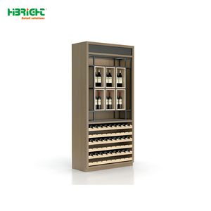 ตู้โชว์ไวน์ไม้ยอดนิยม Highbright สำหรับร้านขายสุราและซูเปอร์มาร์เก็ต - Product Image 1