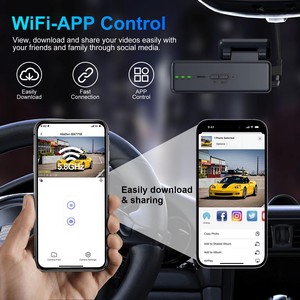 Caméra de tableau de bord 4K <span class=keywords><strong>avant</strong></span> et <span class=keywords><strong>arrière</strong></span> avec carte SD de 256 Go Caméra de tableau de bord WiFi <span class=keywords><strong>sans</strong></span> <span class=keywords><strong>fil</strong></span> pour voitures Écran 3.16 "Mini caméra de tableau de bord 24H Moniteur de stationnement - Product Image 4