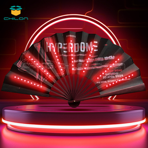 Tùy chỉnh 13inch <span class=keywords><strong>LED</strong></span> gấp tay <span class=keywords><strong>fan</strong></span> hâm mộ ánh sáng lên tre trang trí Rave Flash <span class=keywords><strong>fan</strong></span> đối với Đảng - Product Image 5