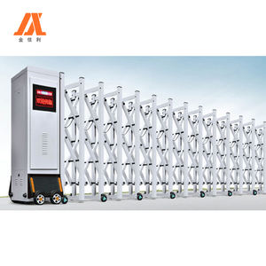 Porta scorrevole automatico pieghevole in alluminio industriale cancello espandibile in acciaio inox retrattile recinzione barriera - Product Image 4