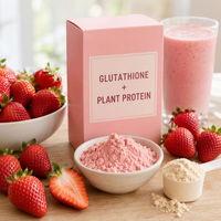 Glutathion avec Protéines Végétales Mélange pour Boisson à la Fraise 10 Sachets OEM ODM Complément Alimentaire