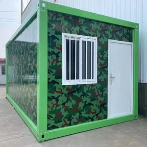 Bán buôn 40ft đúc sẵn container nhà giá rẻ prefab nhà làm bằng bánh sandwich Panel và thép nằm trong một container - Product Image 1
