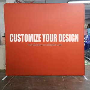 Hai mặt gối Bìa trở lại thả căng thẳng vải đứng khung nhôm Backdrop quảng cáo xách tay Popup cong hiển thị đứng - Product Image 5