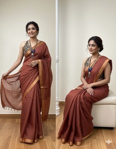 Sari en soie Kota Doriya de qualité supérieure pour femmes, occasion festive, réception de mariage, traditionnel, artisanal, ethnique, en provenance d'Inde - Product Image 2