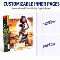 Cahier d'exercices scolaire agrafé pour l'éducation au Kenya, pages intérieures, emballage carton, fourniture directe usine