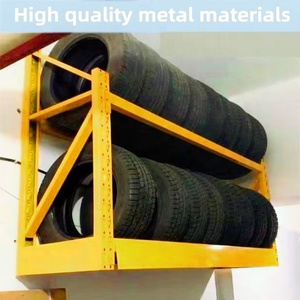 Supporto Metallico Personalizzato a Singolo o Doppio Strato per Soffitto o Parete del Garage, per Ruote e Pneumatici di Camion, <span class=keywords><strong>Moto</strong></span> e <span class=keywords><strong>Auto</strong></span> - Product Image 5