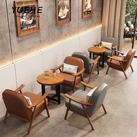 Café carré Fast Food Commercial Cafe Marble Restaurant Canapé Banc Meubles Dessus de table et chaises Booth Sièges Ensemble