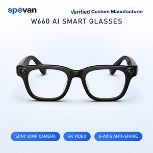 แว่นตาอัจฉริยะ Spovan/ODM W660 AI กล้อง 20MP บันทึกวิดีโอ 4K พร้อมระบบ EIS สำหรับแปลเสียง 139 <span class=keywords><strong>ภาษา</strong></span> มาตรฐาน IP66 แม่เหล็ก - Product Image 1