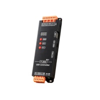 Contrôleur de boîte lumineuse dynamique LED couleur Lededit T2KS avec logiciel de balayage de flux 1903 programmable pour bande lumineuse 2812 et 6812