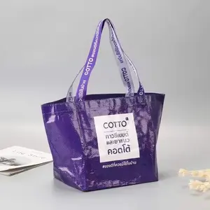 Schlussverkauf individuelle PP-gewebte Lebensmittel-Taschen Werbung wiederverwendbare Einkaufstaschen Stil konkurrenzfähiger Preis Einkauf pp-Vollstoff-Tasche