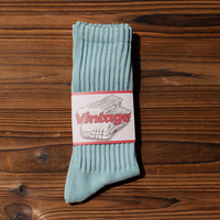 Chaussettes décontractées unisexes côtelées pour le sport, style rétro, 85 % coton peigné, tricot simple 144N, couleur unie, pour hommes – Grande Vente