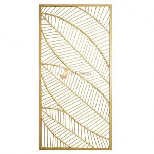 EX326 Modern Laser Cut Partition <b>Wall</b> Decor Metal Decorative Partitions SUS 304 Gold Stainless Divider <b>Screen</b> Bespoke Design - Product Image 2