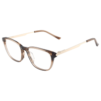 Montures de lunettes optiques en acétate marron translucide, style carré audacieux, pour hommes et femmes, vente en gros fabricant