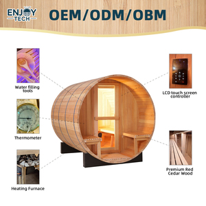 Sauna a Vapore Elettrica in Cedro Rosso per Esterni, Design Moderno Personalizzato per Ville e Magazzini - Product Image 6
