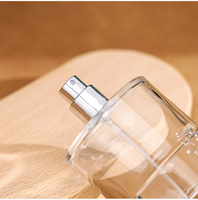 Flacon de parfum vide transparent en verre cylindrique de 100 ml avec col serti et pulvérisateur, 15 flacons à sertir