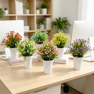 Plantes artificielles en pot, Gypsophile 22 pouces, Décoration de bureau, Mariage, Maison, Bureau - Product Image 1