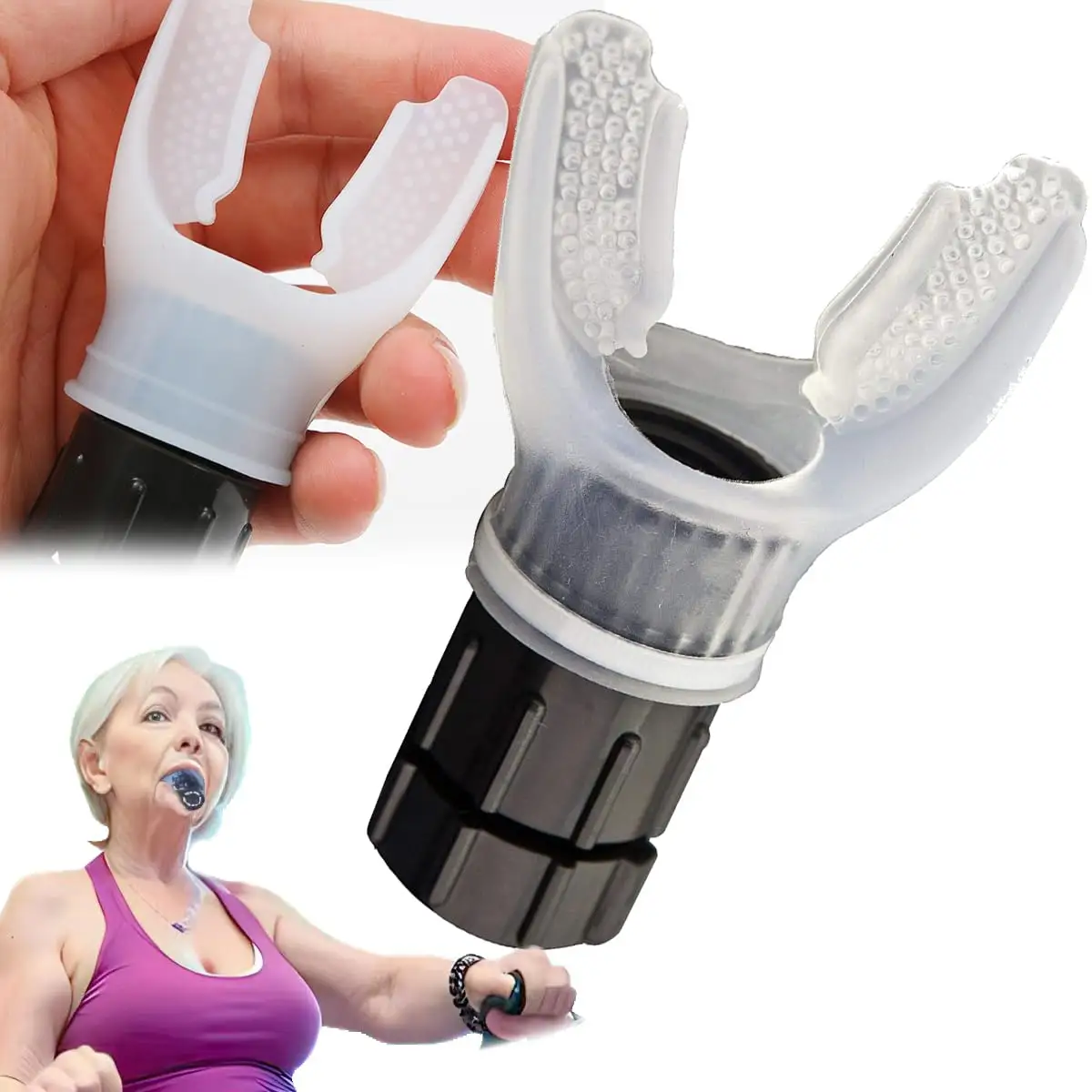 ריאות הרחבת קיבולת נשימה מאמן כושר סיליקון מכשיר לנשימה מכשיר מאמן ריאות למבוגרים