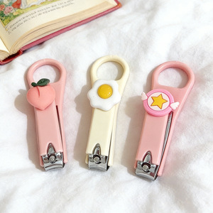 Cute <b>Cartoon</b> Nail Clippers 12.5 Mm Folding Portable For Kids And Students Home Use Random Color Pattern - Product Image 2