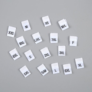 Nhãn mác quần áo in logo <span class=keywords><strong>S</strong></span> M <span class=keywords><strong>L</strong></span> XXL, nhãn treo quần áo cao cấp, nhãn vải tùy chỉnh, nhãn dệt gấp giữa, nhãn size quần áo - Product Image 6