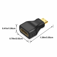 Mini Micro HDMI compatible macho a hembra adaptador estándar 4K conector Convertidor para HD TV Mesa PC Cámara teléfono móvil MP4