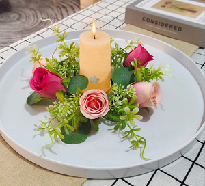 Lot de fleurs de mariage en soie bon marché <span class=keywords><strong>Bouquet</strong></span> de fleurs artificielles de <span class=keywords><strong>mariée</strong></span> Rose Fleur de la main pour mariage - Product Image 1