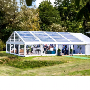 Tentes de réception de luxe commerciales <span class=keywords><strong>pour</strong></span> événements extérieurs, avec toit transparent, 20x30m, 30x40m, 30x50m, 40x60m, 40x80m, 40x100m, <span class=keywords><strong>pour</strong></span> 400 personnes - Product Image 1