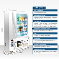 Mesin jual otomatis Mini layar sentuh HD Digital cerdas latar belakang Cloud 24 jam grosir