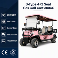 Nouveau style de voiturette de golf à essence 4+2 places, 300CC, 6 passagers, voituresttes de golf à essence à vendre, OEM ODM