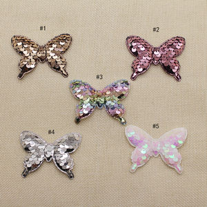 Patchs en tissu brodé papillon, pièces, étoffe stéréoscopique de haute qualité, couture sur paillettes - Product Image 1