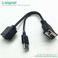 Cable Divisor en Y RS232 DB9 D Sub de 9 Pines Hembra a USB RJ12 al por Mayor