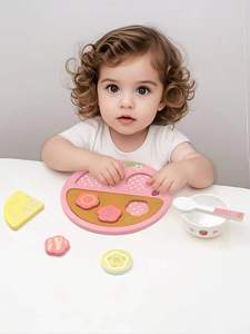 Strawberry <strong>Lunch</strong> Play <strong>Set</strong> Wooden Pretend Play Food <strong>Set</strong>, Simulation Partition Plate Meal Toy for Kids Role Play - Product Image 3