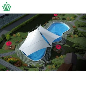 Vente directe : Tente à membrane tendue, auvent, système de toiture en tissu imperméable avec structure en acier, pour couverture de piscine - Product Image 5