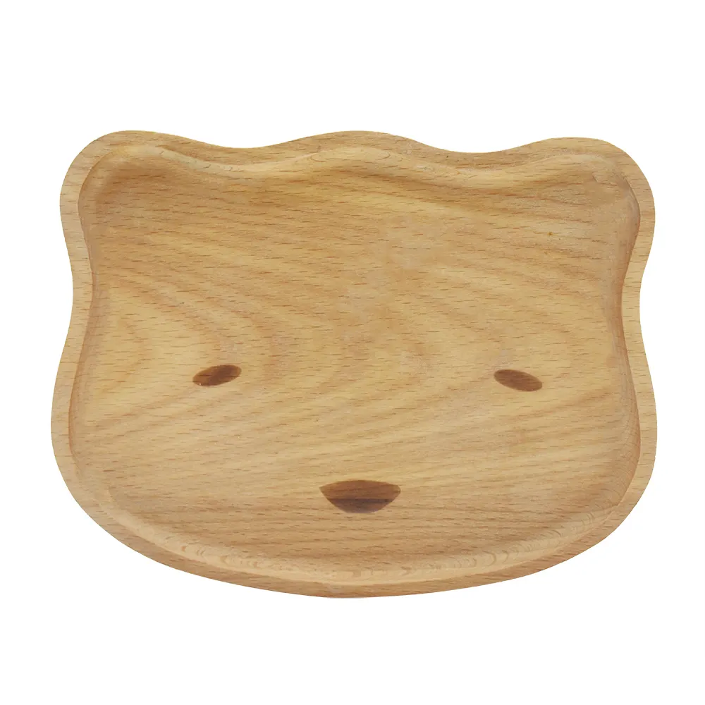 Wholesale Normal Design Wood Serving Tray for Food Drink Coffee Fruits Wooden Plate