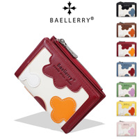Dompet Koin Multi-Kartu Wanita Baellerry Fashion Ins Style Lucu untuk Pelajar dengan Ritsleting