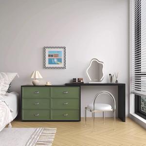 Coiffeuse en bois massif Dopamine, extensible, moderne et minimaliste, pour la fin du lit, avec rangement et espace maquillage - Product Image 4