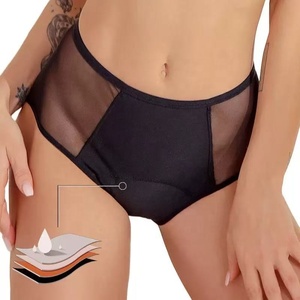 Vente en gros Sous-vêtements menstruels sport Australie <span class=keywords><strong>Culotte</strong></span> absorbante 4 couches <span class=keywords><strong>Culotte</strong></span> étanche Sous-vêtements menstruels en nylon Culottes pour femmes - Product Image 1