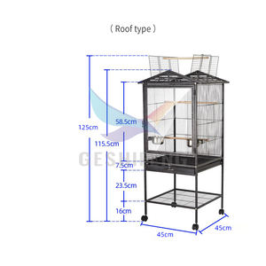 Papağan güvercinler için uygun oynayan çubuk ile büyük kuş kafesi ayakta sandık ev kuş malzemeleri demir tel kuş evleri ile çatı - Product Image 5
