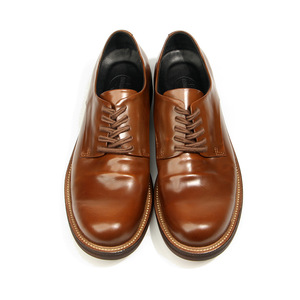 Chaussures Derby pour hommes en cuir de cheval, bout rond, style Oxford, pour mariage, affaires, formelles, faites à la main, élégantes, marron clair - Product Image 2