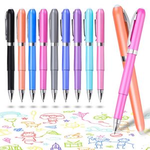 Stylo à encre effaçable en plastique coloré avec pointe effaçable, stylo à friction à écriture fluide, cadeau créatif, papeterie pour enfants - Product Image 1