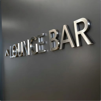 Lettres de signalisation en acier inoxydable découpées au laser sur mesure GFace, non éclairées, finition miroir, logo métallique 3D, IP65, pour voiture, taxi, centre commercial, parc