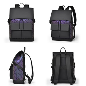 Advanced Large Capacity 15 Inch Laptop Backpack for Men New Waterproof Panelled PU Polyester Business Travel <b>Bag</b> - Product Image 5