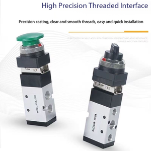 Vanne mécanique pneumatique à 2 positions et 3 voies |   Vanne directionnelle manuelle à bouton-poussoir, électrovanne MV32-00/08/09/10-1 - Product Image 4