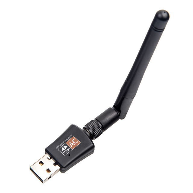 Plug and Play 600Mbps WiFi Adapter with Dual Band 5G/2.4GHz High Gain Antenna USB Wireless Network Card for PC Desktop Laptop