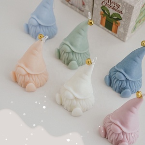 Bougie parfumée créative en cire de <span class=keywords><strong>soja</strong></span> et de paraffine, Père Noël, forme décorative pour la veille de Noël et la fête des pères, avec boîte cadeau - Product Image 2
